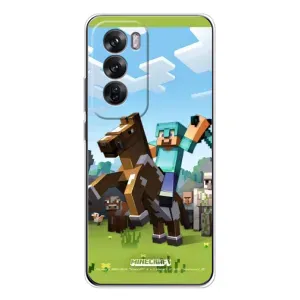 Чохли для OPPO Reno 12 (Персонажі МайнКрафт) (На коні)