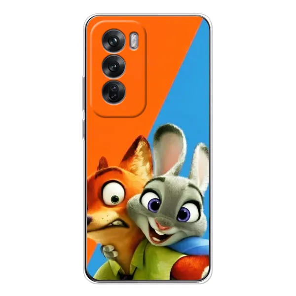 Чехол с рисунком «Ник и Хопс» для OPPO Reno 12