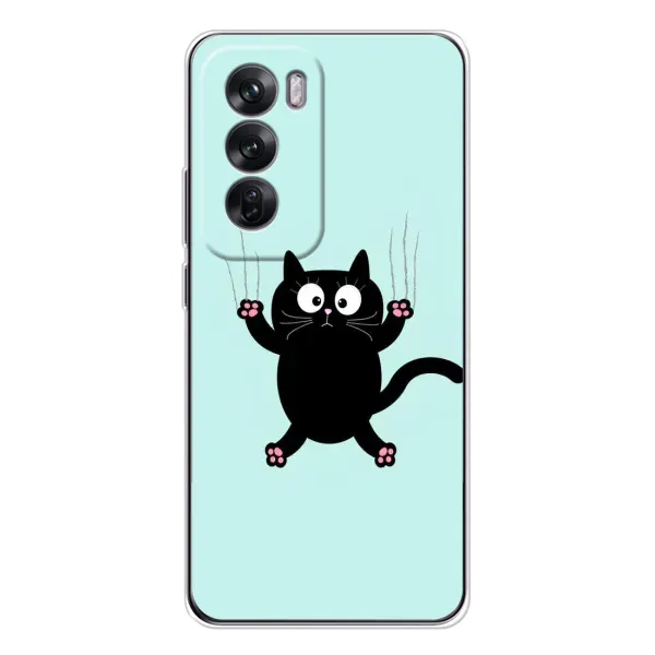 Чехол с рисунком «Падающий кот» для OPPO Reno 12 Чехол с рисунком «Падающий кот» для OPPO Reno 12