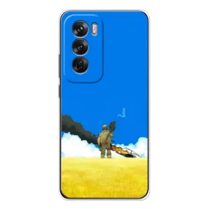 Чехлы на военную тематику для OPPO Reno 12 (Попадание)