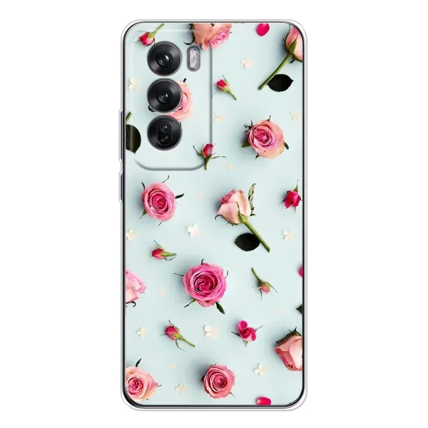 Чехол с рисунком «Разные цветы» для OPPO Reno 12 Чехол с рисунком «Разные цветы» для OPPO Reno 12