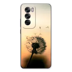 Силиконовый Чехол с одуванчиками на OPPO Reno 12 (Роздумаханый одуванчик)