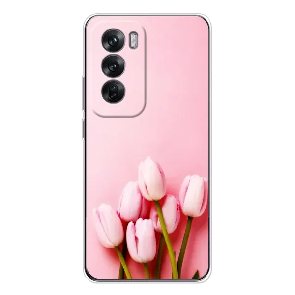 Чехол с рисунком «Розовые тюльпаны» для OPPO Reno 12 Чехол с рисунком «Розовые тюльпаны» для OPPO Reno 12