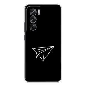Чохол з картинками на чорному фоні для OPPO Reno 12 (Літак)