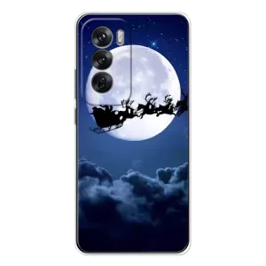 Чохол Санта Клаус для OPPO Reno 12 (Санта - місяць)