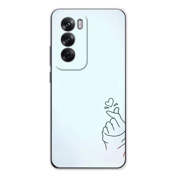 Чехол с рисунком «Сердце на голубом» для OPPO Reno 12 Чехол с рисунком «Сердце на голубом» для OPPO Reno 12