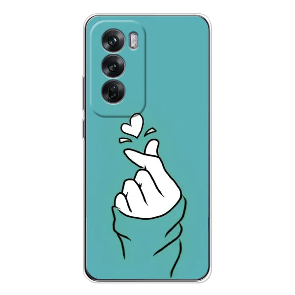 Чехол с рисунком «Сердечко на бирюзовом» для OPPO Reno 12 Чехол с рисунком «Сердечко на бирюзовом» для OPPO Reno 12
