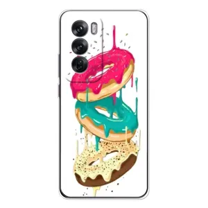 Чехол с изображением вкусной еды для OPPO Reno 12 (Сочные пончики)
