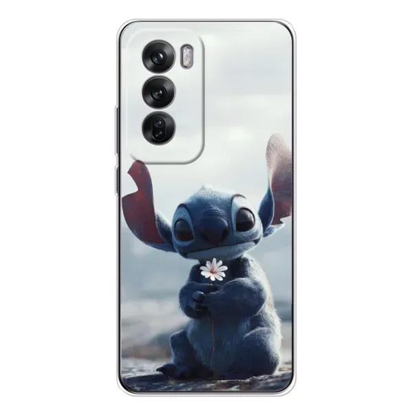 Чехол с рисунком «Стич с цветочком» для OPPO Reno 12 Чехол с рисунком «Стич с цветочком» для OPPO Reno 12