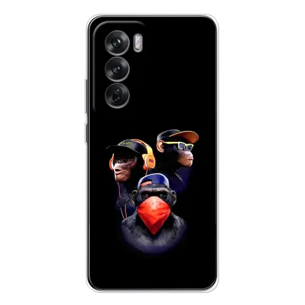 Чехол с рисунком «Три обезьяны» для OPPO Reno 12 Чехол с рисунком «Три обезьяны» для OPPO Reno 12