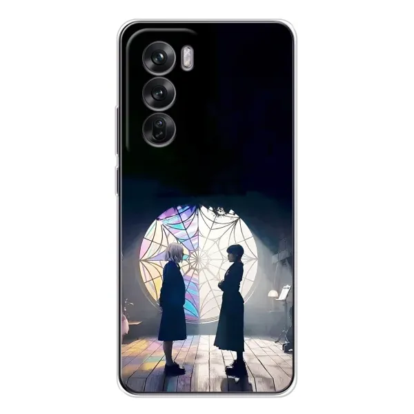 Чехол с рисунком «Уэнсдей и Энди» для OPPO Reno 12 Чехол с рисунком «Уэнсдей и Энди» для OPPO Reno 12