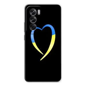 Силиконовый Чехол на OPPO Reno 12 (Я-Украина) (Украинское сердце)