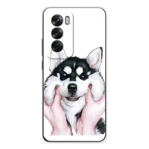 Бампер для OPPO Reno 12 з картинкою "Песики" (Собака Хаскі)