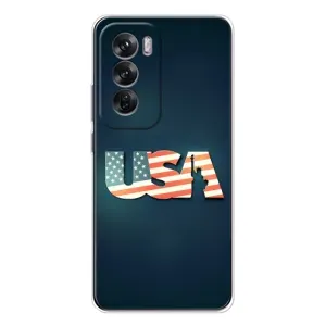 Чохол Прапор USA для OPPO Reno 12