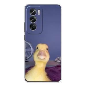 Бампер с принтом Мемы для OPPO Reno 12 (Утка)