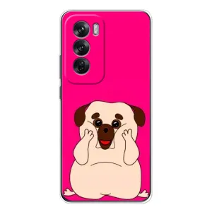 Чохол (ТПУ) Милі песики для OPPO Reno 12 (Веселий Мопсік)