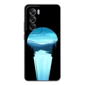 Летний Чехол на OPPO Reno 12 (Синий Водопад)