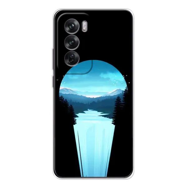 Чехол с рисунком «Синий Водопад» для OPPO Reno 12 Чехол с рисунком «Синий Водопад» для OPPO Reno 12