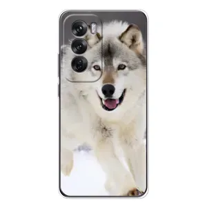 Чохол з Вовком на OPPO Reno 12 (Вовк біжить по снігу)