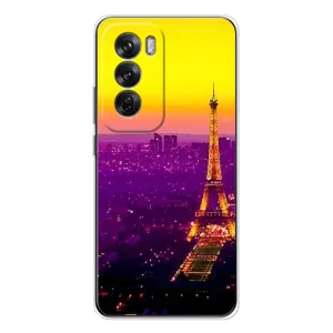 Чехол с Эйфелевой башней на OPPO Reno 12 (Яркая башня)
