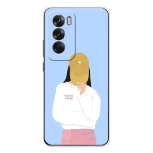 Силіконовый Чохол на OPPO Reno 12 з картинкой Модных девушек (Жовта кепка)
