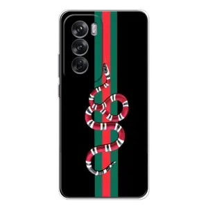 Чохли бренд ГУЧЧІ для OPPO Reno 12 (Змій Гуччі)