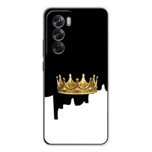 Чохол (Корона на чорному фоні) для Оппо Рено 12 (Золота корона)