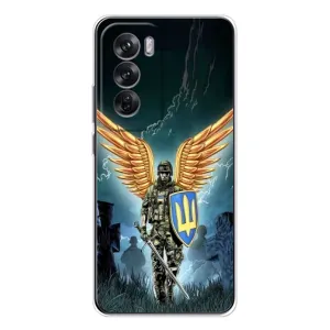 Патриотический Чехол для OPPO Reno 12 (ЗСУ з крильями)