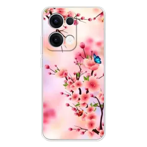 Чехол с принтом САКУРЫ на OPPO Reno 13 5G (Бабочки на сакуре)