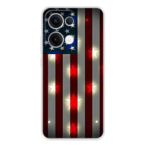 Чехол с рисунком «Флаг США 2» для OPPO Reno 13 5G Чехол с рисунком «Флаг США 2» для OPPO Reno 13 5G