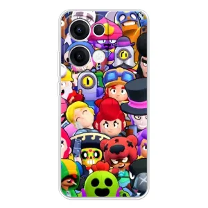 Силиконовый Чехол на OPPO Reno 13 5G с картинкой Brawl Stars (Персонажи)