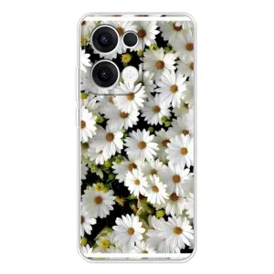 Чехол с ромашками на OPPO Reno 13 5G (Рамка в ромашках)