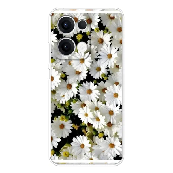 Чехол с рисунком «Рамка в ромашках» для OPPO Reno 13 5G Чехол с рисунком «Рамка в ромашках» для OPPO Reno 13 5G