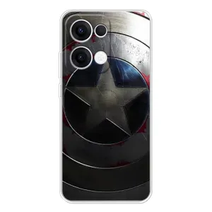 Чехол с Щитом Капитана Америки на OPPO Reno 13 5G (Ретро Щит Капитана)