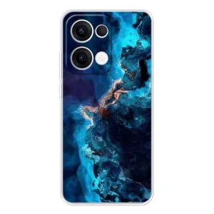 Чехлы с тематикой "Мрамор" на ОПО Reno 13 5G (Синий мрамор)