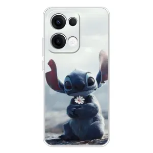 Чехол с рисунком Стич для OPPO Reno 13 5G (Стич с цветочком)
