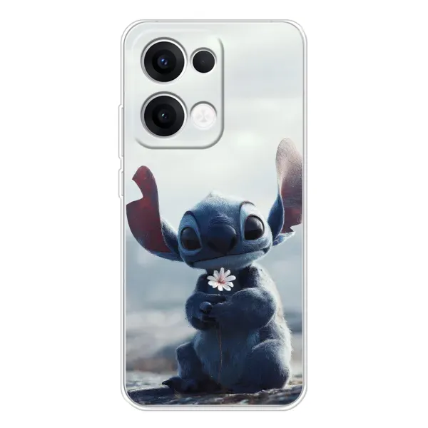Чехол с рисунком «Стич с цветочком» для OPPO Reno 13 5G Чехол с рисунком «Стич с цветочком» для OPPO Reno 13 5G