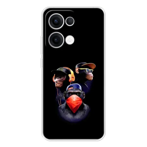 Чехол с рисунком «Три обезьяны» для OPPO Reno 13 5G