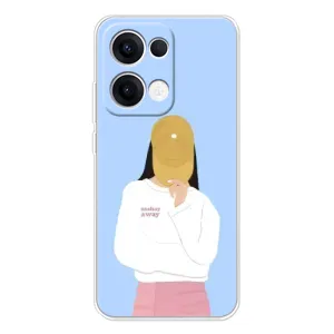 Силиконовый Чехол на OPPO Reno 13 5G с картинкой Стильных Девушек (Желтая кепка)