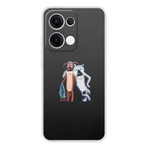 Мультяшный принт на Чехол для ОПО Reno 13 5G (Шо, опять)