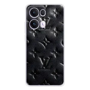 Текстурный Чехол Louis Vuitton для ОППО Рено 13 Про 5G (Черный ЛВ)
