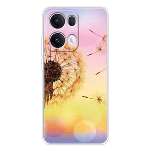 Силиконовый Чехол с одуванчиками на OPPO Reno 13 Pro 5G (Цветок-одуванчик)