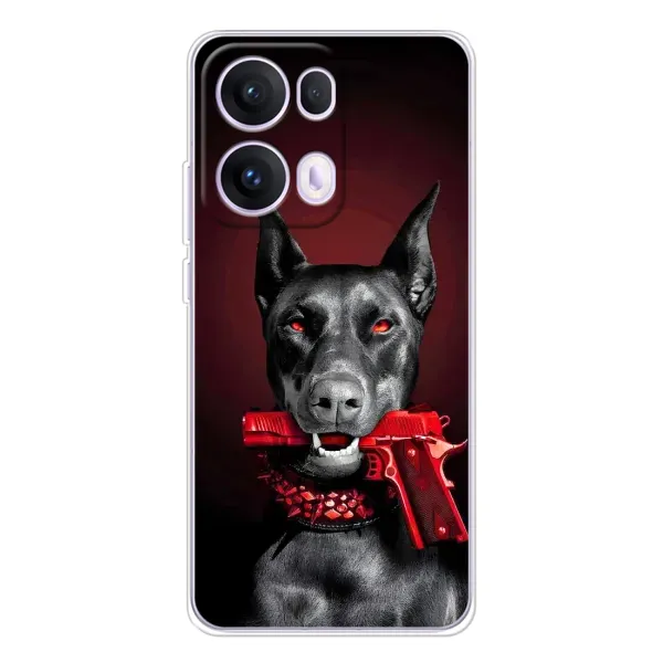 Чехол с рисунком «Доберман злой» для OPPO Reno 13 Pro 5G Чехол с рисунком «Доберман злой» для OPPO Reno 13 Pro 5G