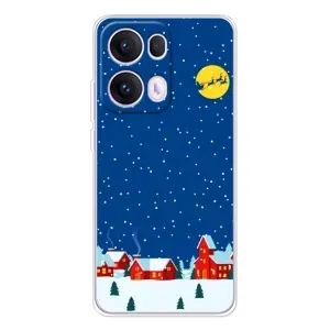 Силиконовый бампер на рождество для OPPO Reno 13 Pro 5G (Город в снегу)