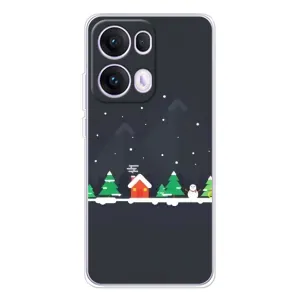 Силиконовый бампер на рождество для OPPO Reno 13 Pro 5G (Город зимний)