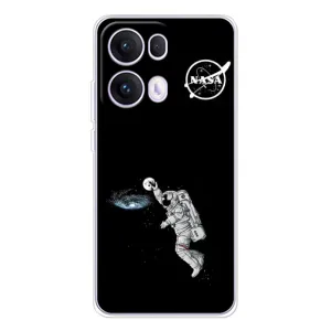 Силіконовый бампер з принтом "Наса" на OPPO Reno 13 Pro 5G (Космонавт баскетболіст)