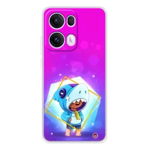 Чехол Бравл Старс для OPPO Reno 13 Pro 5G (Леон в костюме Акулы)