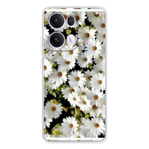 Чехол с ромашками на OPPO Reno 13 Pro 5G (Рамка в ромашках)