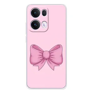 Чехол банты для OPPO Reno 13 Pro 5G (Розовый бантик)