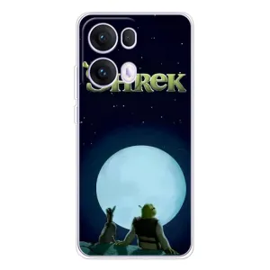 Печатный чехол с принтом Шрек для OPPO Reno 13 Pro 5G (Шрек на луне)